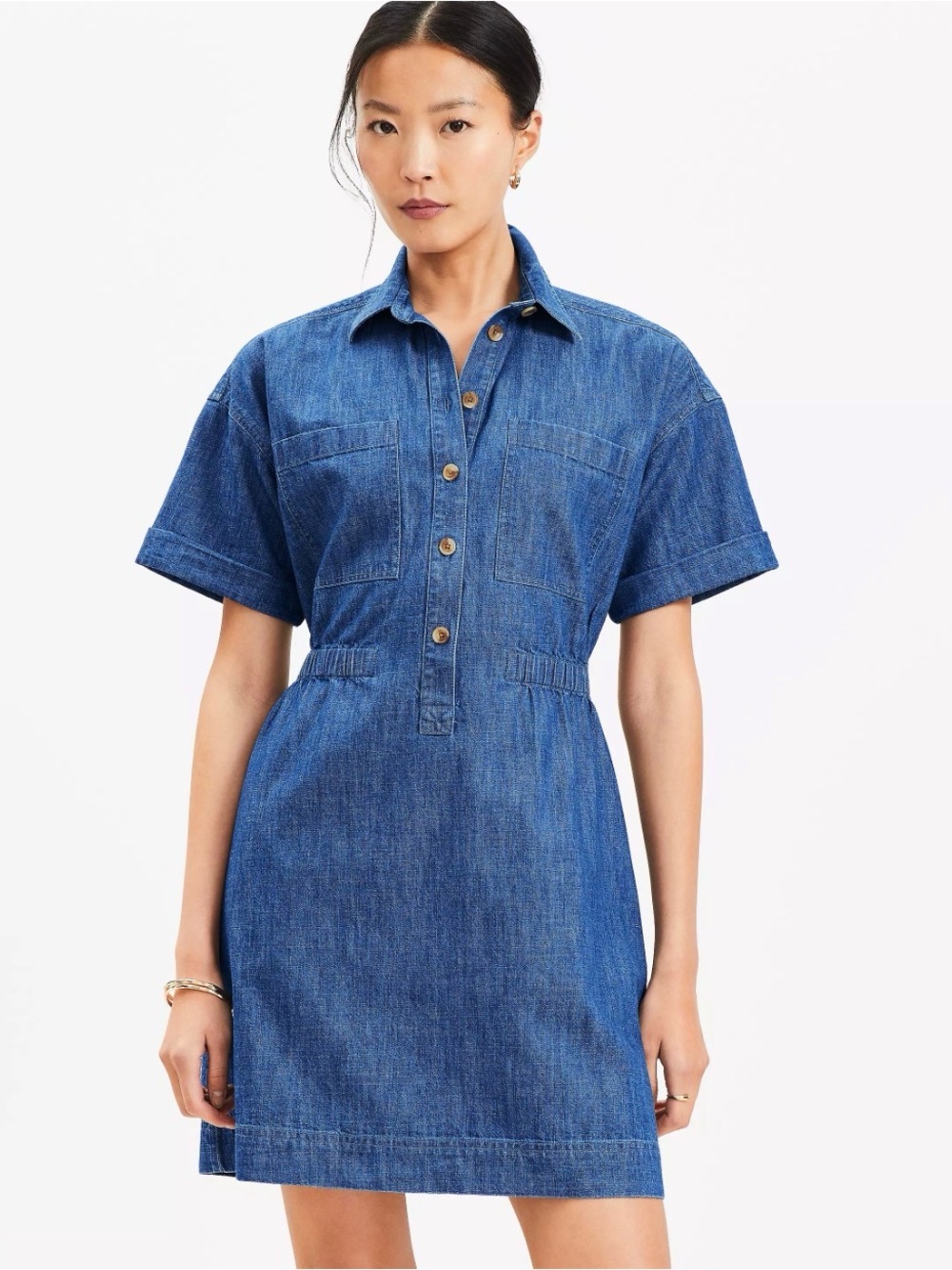 Loft Denim Utility Pocket Dress - perfect summer dress! Ann Taylor Loft Sz 2 NWT